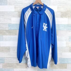 University Kentucky Wildcats Team Nike Basketball Warm Up Jacket VTG Mens XXL